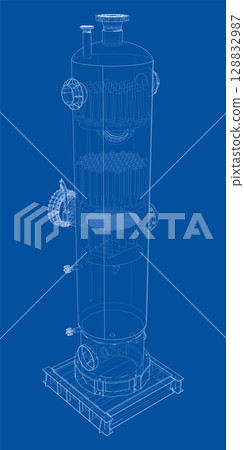 Industrial tank. Vector rendering of 3d 128832987