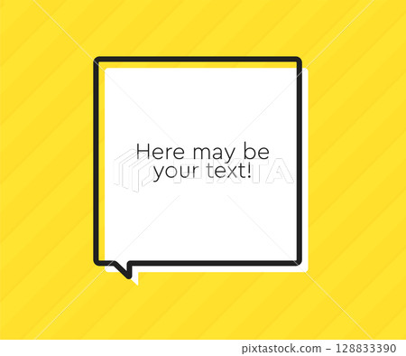 Speech bubble. Space for quote text, frame message Speech bubble. Space for quote text, frame message 128833390