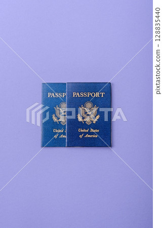 US passport for travelling, flying and doing business. USA document US passport for travelling, flying and doing business. USA document 128835440