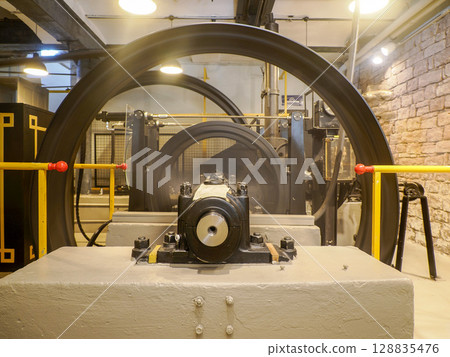 ancient heidleberg cable car historic engine detail 128835476