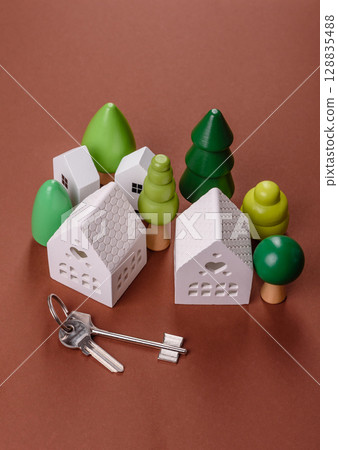 Money, property and loan, conceptual business background Money, property and loan, conceptual business background 128835488