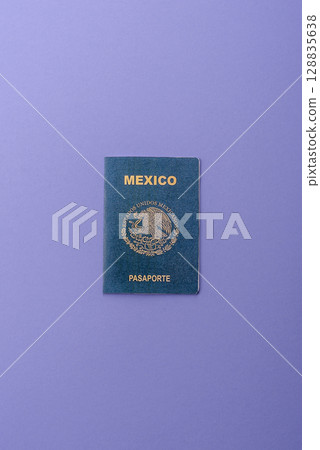 Mexican passport for travelling, flying and doing business 128835638