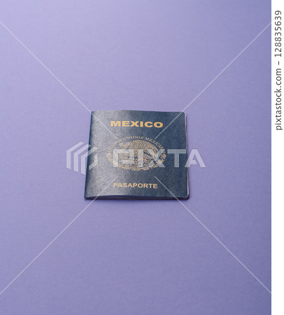 Mexican passport for travelling, flying and doing business 128835639