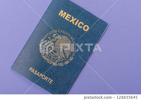 Mexican passport for travelling, flying and doing business 128835645
