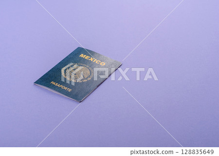 Mexican passport for travelling, flying and doing business 128835649