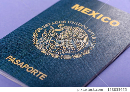 Mexican passport for travelling, flying and doing business Mexican passport for travelling, flying and doing business 128835653