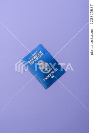 Argentine passport for travelling, flying and doing business. Argentina document 128835687