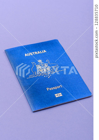 Australian passport for travelling, flying and doing business. Australia document Australian passport for travelling, flying and doing business. Australia document 128835710
