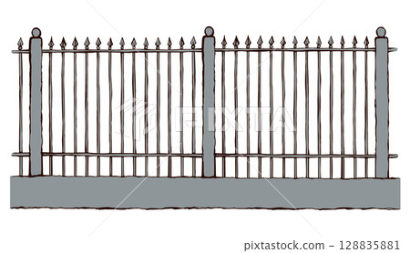 Fence. Vector drawing Fence. Vector drawing 128835881