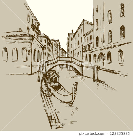 Venice. Vector cityscape 128835885