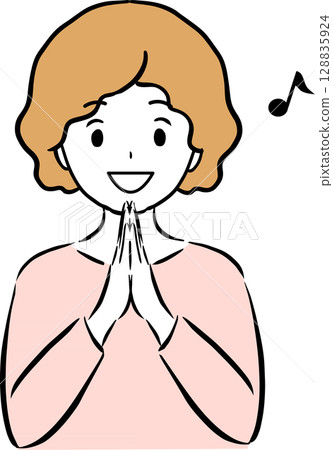 Illustration of a smiling woman 128835924