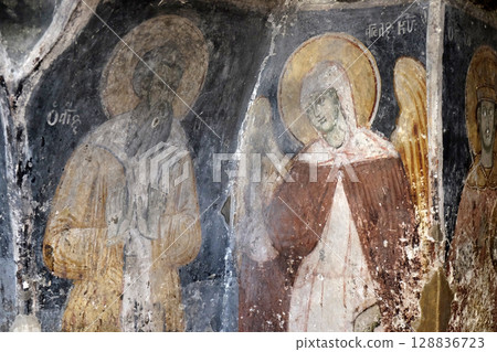 Fresco in the Saint Naum Monastery near Ohrid in Macedonia Fresco in the Saint Naum Monastery near Ohrid in Macedonia 128836723
