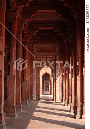 Historical city constructed by Mughal emperor Akbar in Fatehpur Sikri, Uttar Pradesh, India Historical city constructed by Mughal emperor Akbar in Fatehpur Sikri, Uttar Pradesh, India 128836885