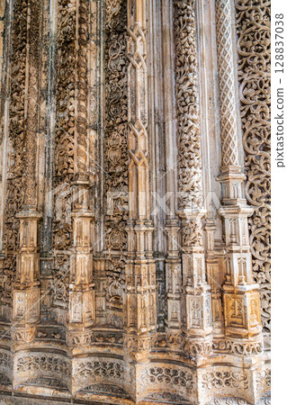 The Capelas Imperfeitas, Unfinished Chapels of Monastery of Batalha at Batalha, Portugal. The Capelas Imperfeitas, Unfinished Chapels of Monastery of Batalha at Batalha, Portugal. 128837038