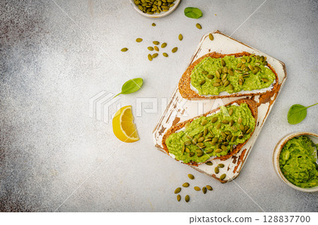 Healthy avocado toast Healthy avocado toast 128837700