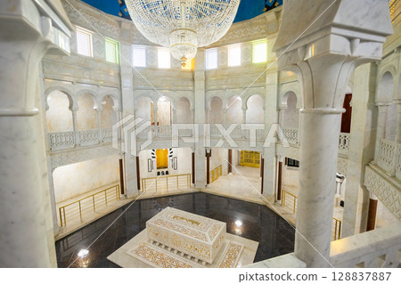Central hall and interior of mausoleum of Habiba, Tunisia. Central hall and interior of mausoleum of Habiba, Tunisia. 128837887