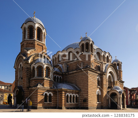 Orthodox temple Seven Saints Church in downtown Sofia. Bulgaria 128838175
