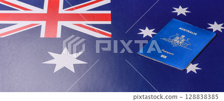 Australian passport for travelling, flying and doing business 128838385