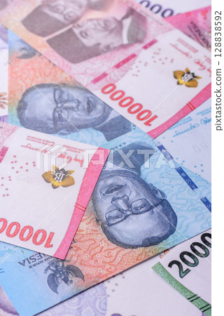 Rupiah money, Indonesian banknotes for buying and selling goods and exchanging for other currencies Rupiah money, Indonesian banknotes for buying and selling goods and exchanging for other currencies 128838592