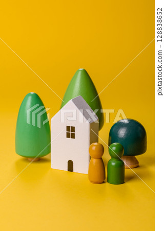 Conceptual background with house, property investment or property 128838652