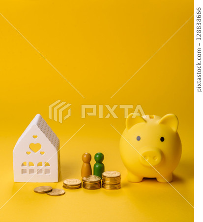 Conceptual background with house, property investment or property 128838666