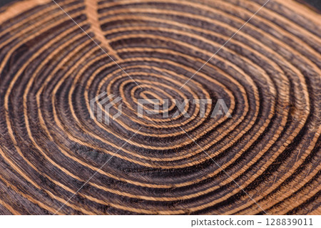 Wooden dark background, texture, vintage blank wood surface 128839011