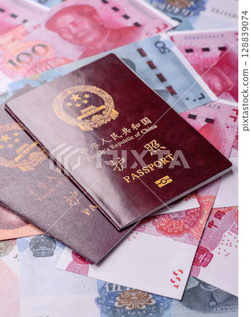 China Citizen Passport, Chinese document for global business 128839074