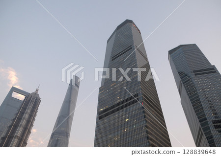 Shanghai world financial center skyscrapers 128839648