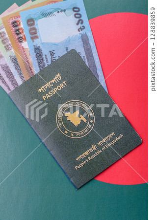 International passport of Bangladeshi citizen for global business 128839859