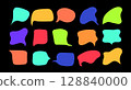 Liquid abstract speech bubbles. Hand drawn organic abstract frames. Empty text shapes. 128840000