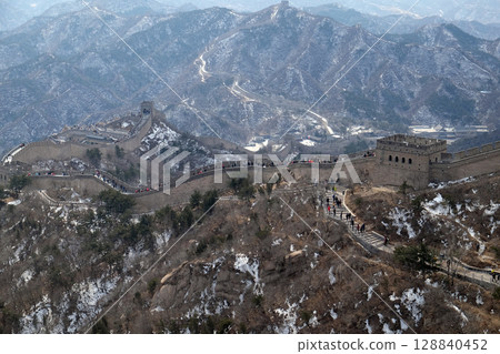 Great Wall of China in Badaling 128840452