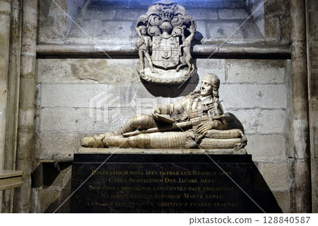 Monument to Jacques Douglas in the Saint Germain des Pres Church, Paris, France Monument to Jacques Douglas in the Saint Germain des Pres Church, Paris, France 128840587
