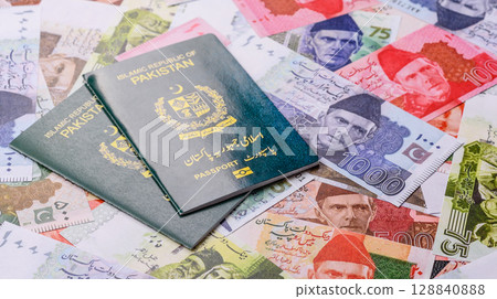 Pakistanian International Citizen Passport for global business 128840888