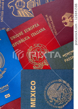 Passports of citizens of different countries of the world 128841586