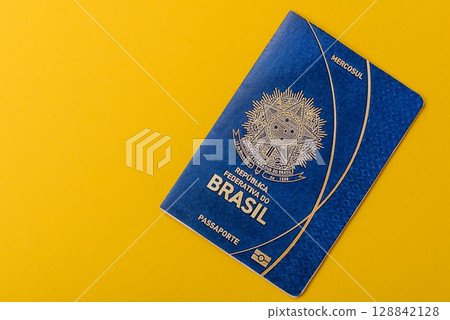 Brazilian passport for travelling, flying and doing business. Brazil document, id 128842128
