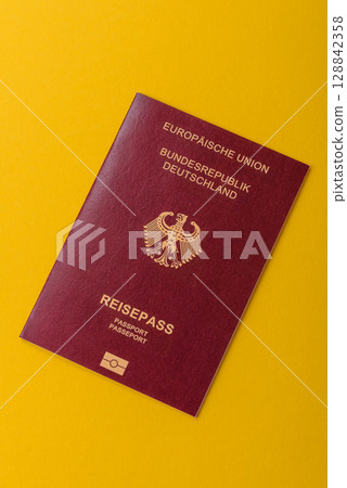 German passport, German document for travelling, border crossing German passport, German document for travelling, border crossing 128842358