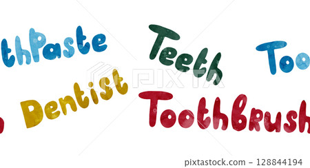 Essential Dental Care Items include a Toothbrush, Toothpaste, and tools for oral hygiene 128844194