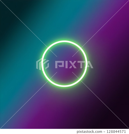 centered neon green ring with radiant glow on expressive gradient field for use in graphic design or color contrast studies centered neon green ring with radiant glow on expressive gradient field for use in graphic design or color contrast studies 128844571