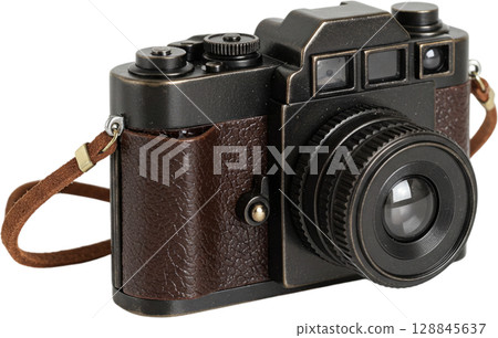 old film camera isolated, Remove the background old film camera isolated, Remove the background 128845637