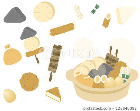 Warm winter oden ingredients 128846082