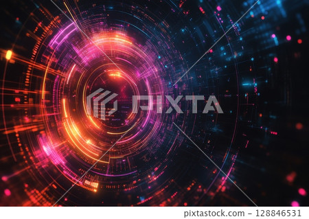 Vibrant Dark Technology Background with Gradient Effects Vibrant Dark Technology Background with Gradient Effects 128846531