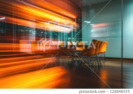 Modern Stylish Meeting Room in Office Interior Modern Stylish Meeting Room in Office Interior 128846555