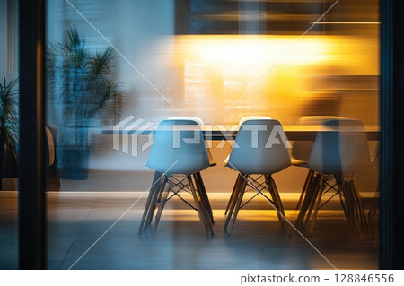 Modern Stylish Meeting Room in Office Environment Modern Stylish Meeting Room in Office Environment 128846556