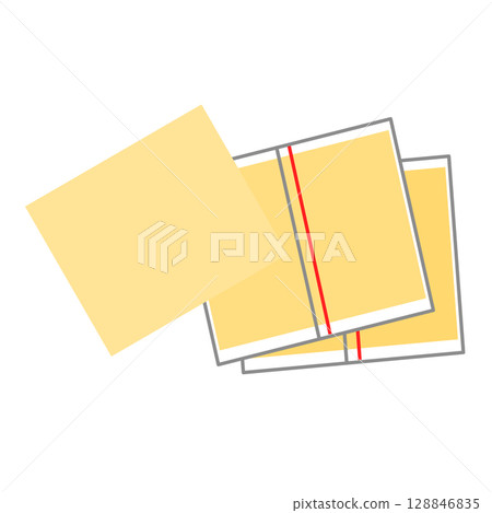 Illustration of stacked sliced cheese 128846835