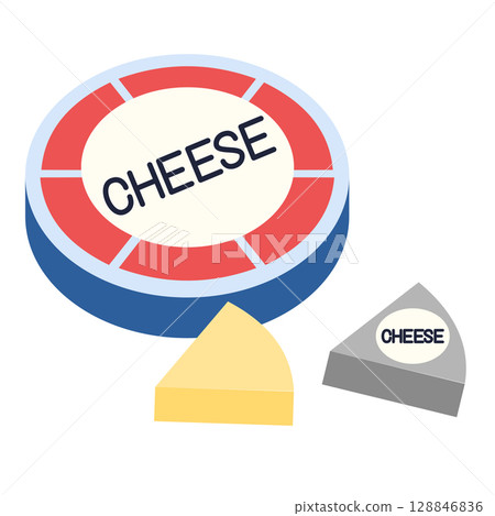 可愛的起司插圖 可愛的起司插圖 128846836