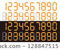 數字 7 段字體螢光綠色字母 128847515