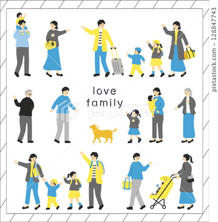 家庭插畫素材合集 128847743