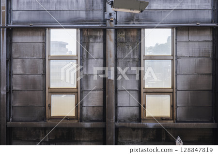 Akabane Station, view from the station platform, soundproof walls, windows 128847819