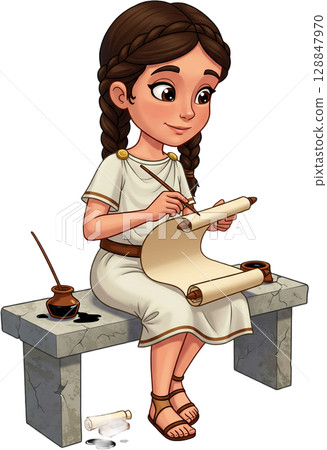 Young Historian at Work Young Historian at Work 128847970