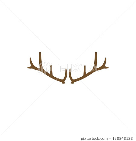 Deer Antlers Logo Template Illustration Design. 128848128